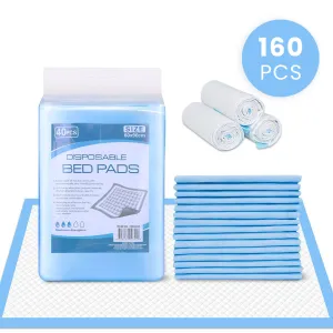 160pk Adult Disposable Bed Underpads 60 x 90cm