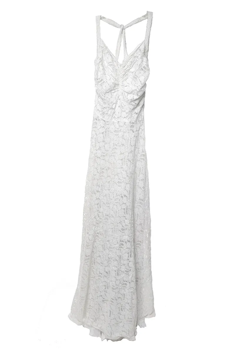 1940's Vintage Lace Wedding Gown or Formal Dress