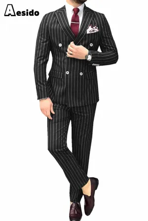 2 Piece Peak Lapel Men Suit（Blazer Pants）