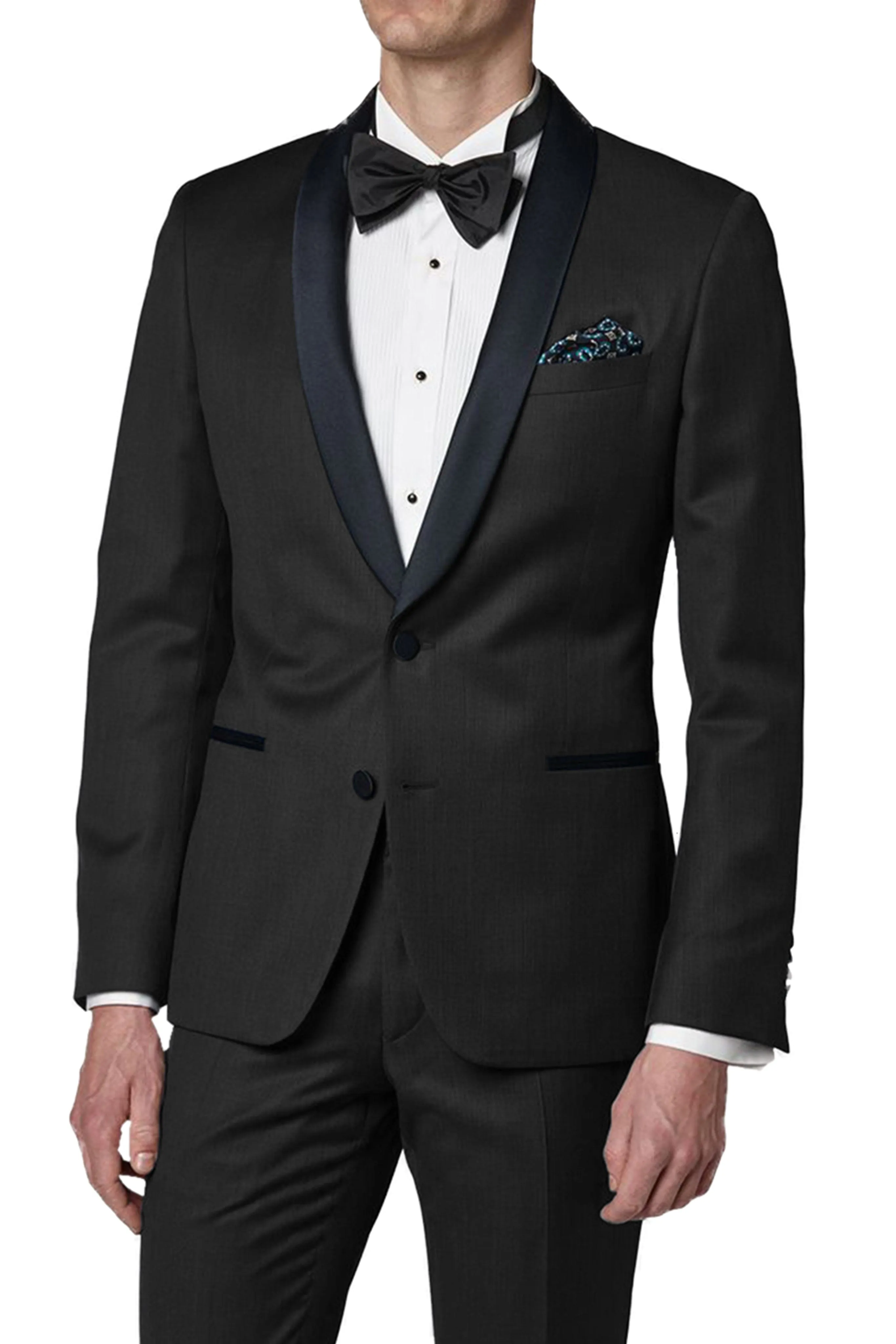 2 Pieces Shawl Lapel Men's Suit （Blazer Pants）