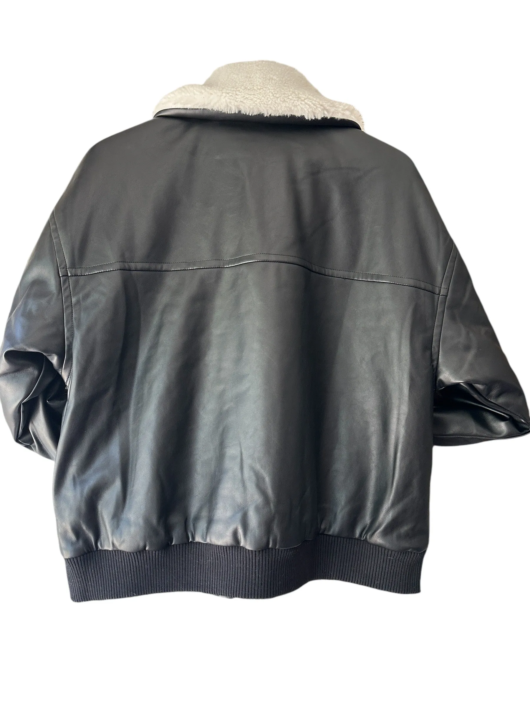 4TH & RECKLESS sold by BHFO O Benson Womens Faux Fur Trim Heavy Bomber BK M