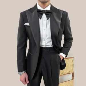 Aidase Italian Vintage Designer Suit Two Piece Wedding Party Suit Groom Banquet Men Slim Costume Homme Mariage Bow Tie Not Included