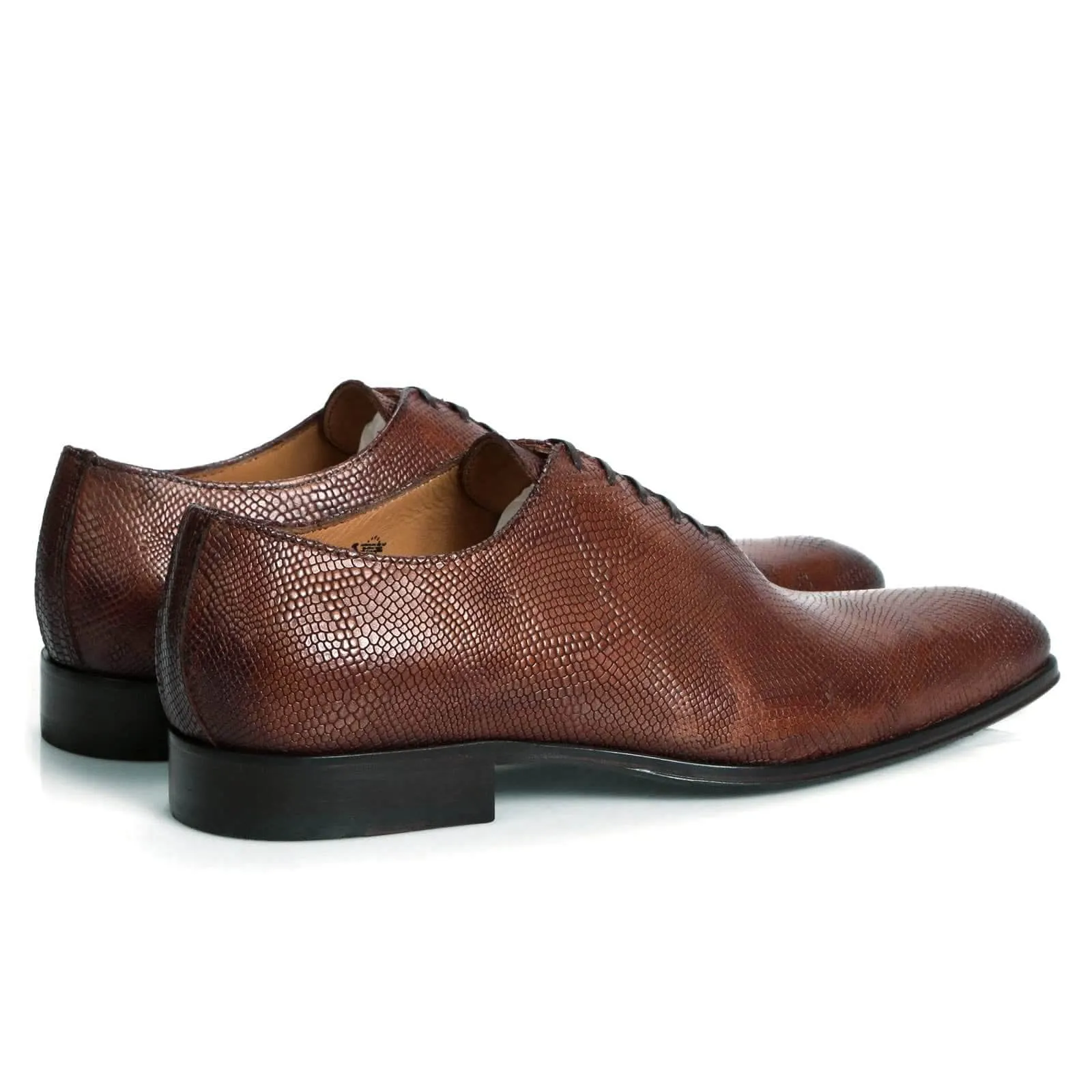 Benson Wholecut Oxford Brown Snakeskin