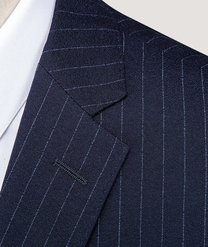 Blue White Stripe Winter Suit