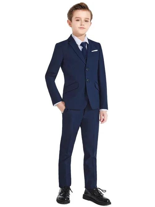 Boys Suits Colorful Formal Suits 5 Piece Slim Fit Dresswear Suit Set