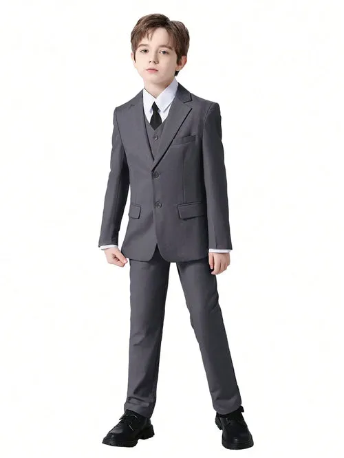 Boys Suits Colorful Formal Suits 5 Piece Slim Fit Dresswear Suit Set