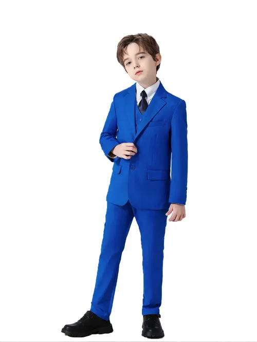 Boys Suits Colorful Formal Suits 5 Piece Slim Fit Dresswear Suit Set