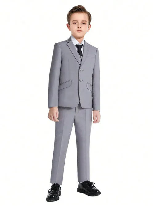 Boys Suits Colorful Formal Suits 5 Piece Slim Fit Dresswear Suit Set