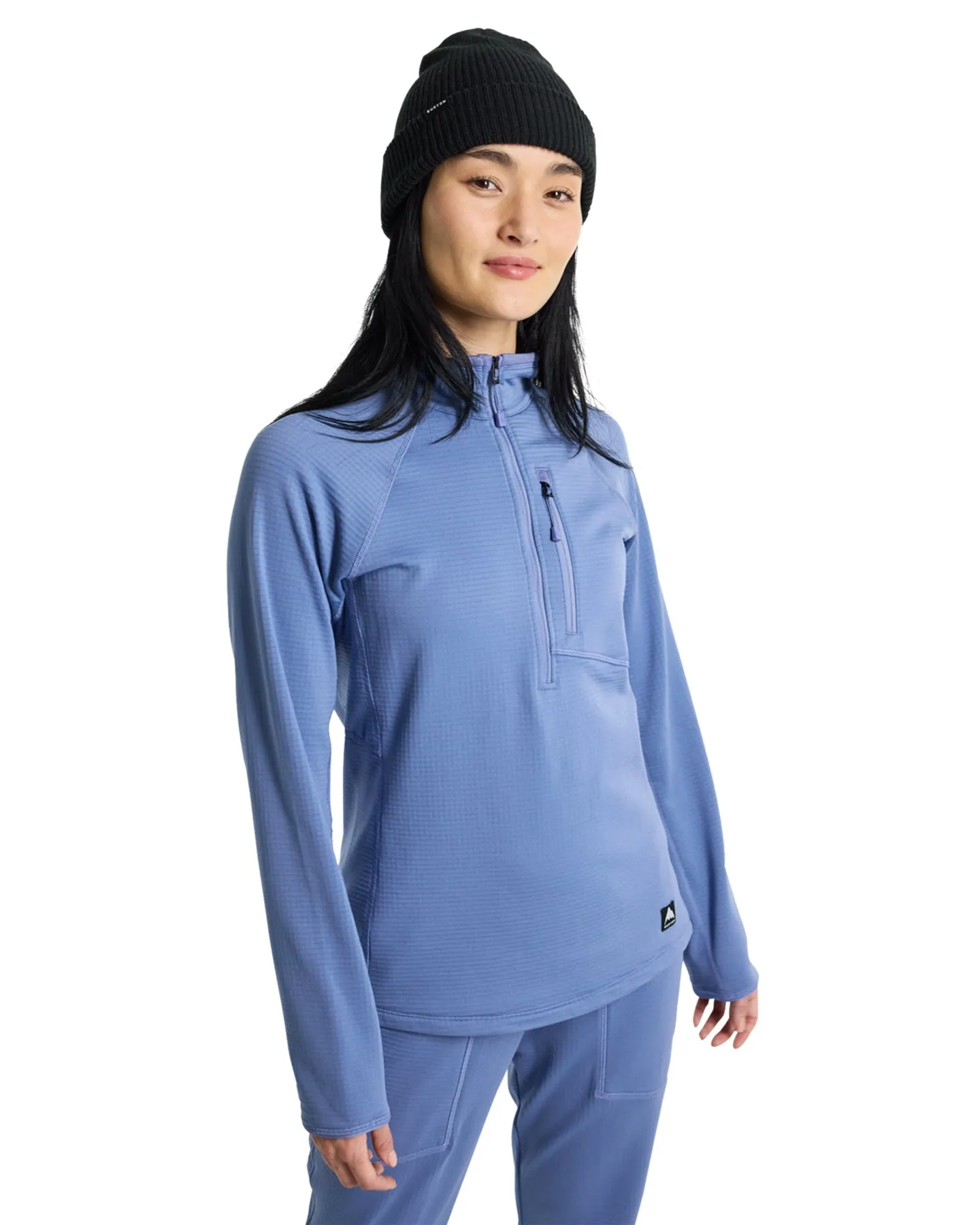 Burton Women's Stockrun Grid Half-Zip Fleece - Slate Blue