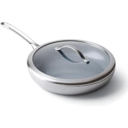 Ceramic Nonstick Frying Pan Skillet With Lid - 10" & 12''