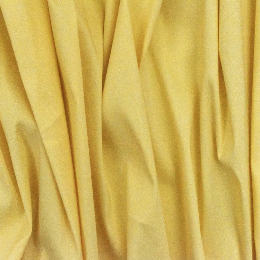 Corn Yellow Solid Stretch Cotton Blend Broadcloth Woven Fabric