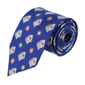 CTM® Men's Poker Chips and Cards Tie