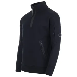 Diagonal Raised Fleece Quarter Zip Lens Sweat