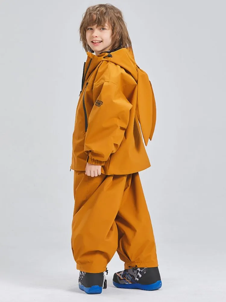 Doorek Kids Detachable Rabbit Ears Hooded Snow Suits