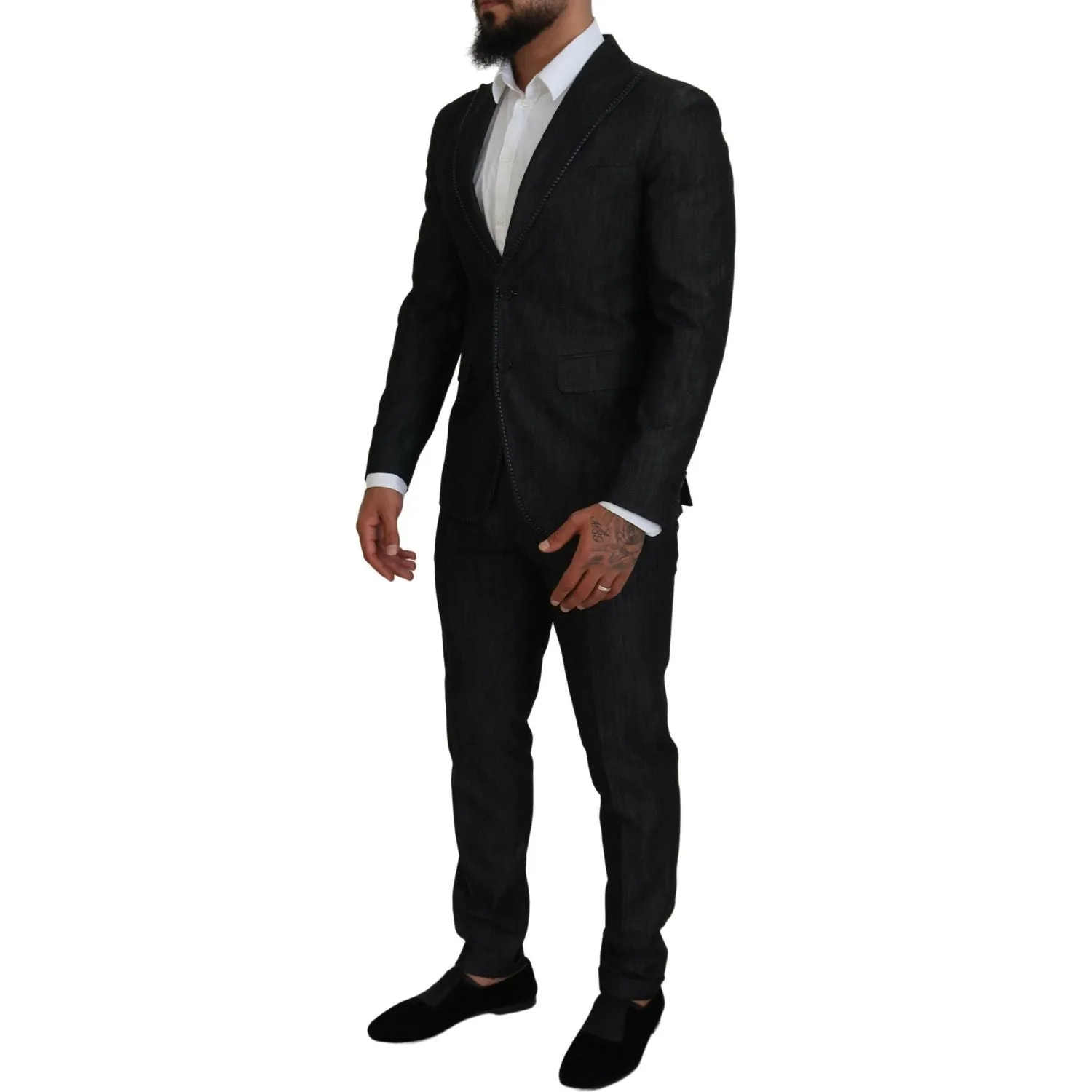 Dsquared² Black Cotton Single Breasted 2 Piece MIAMI Suit