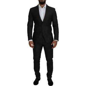 Dsquared² Black Cotton Single Breasted 2 Piece MIAMI Suit