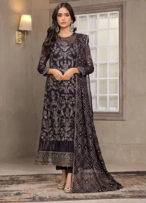 Falak by Zarif Embroidered Suits Unstitched 3 Piece ZF22F ZF-02 Azalea - Festive Collection