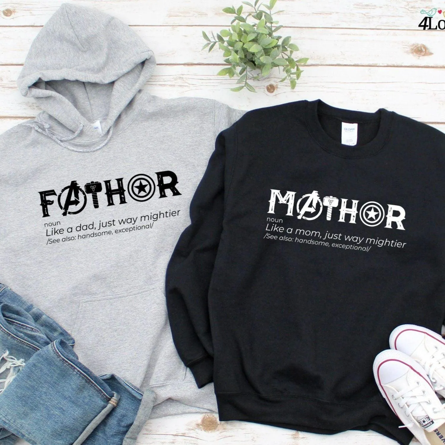 FaThor & MoThor Hilarious Avengers-Inspired Matching Outfits - Perfect for Couples