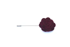 Felt Rose Lapel Pin, Burgundy