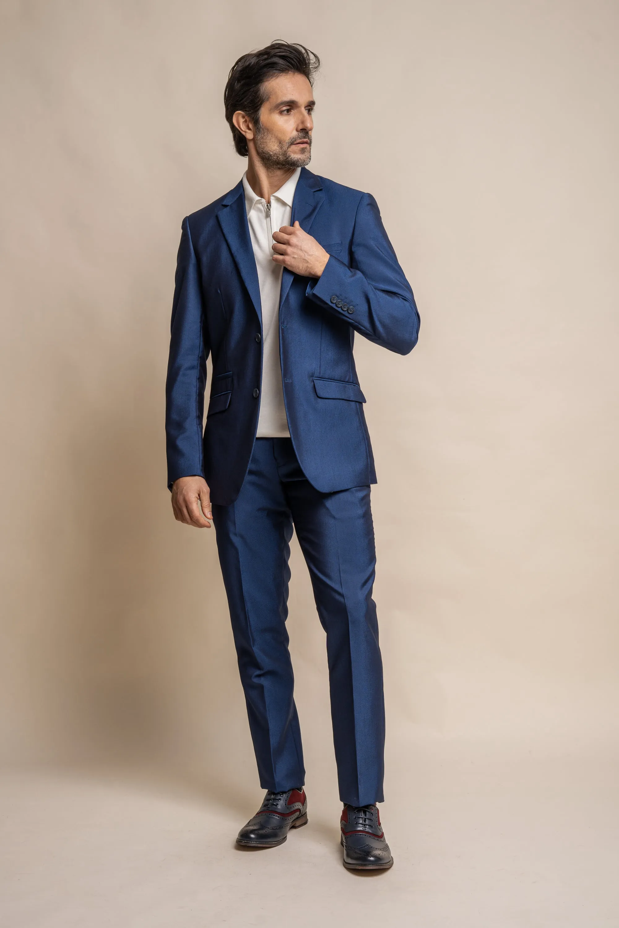 Ford Blue Regular Three Piece Suit