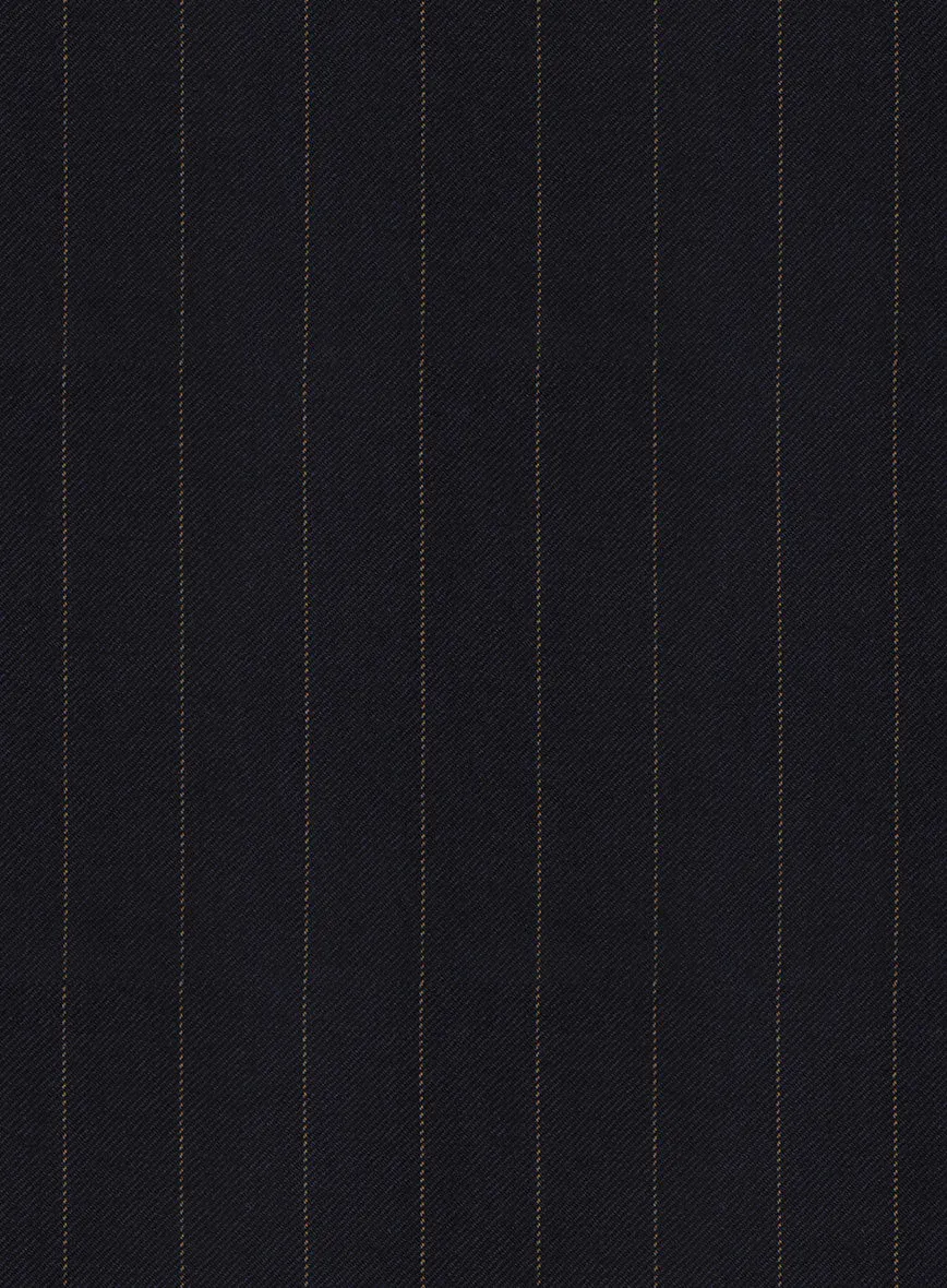 Hardy Minnis Blue Chalkstripe Wool Suit