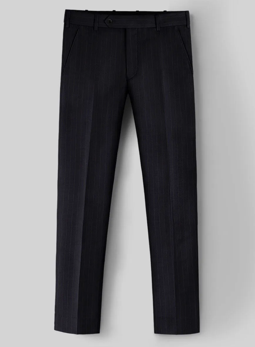 Hardy Minnis Blue Chalkstripe Wool Suit