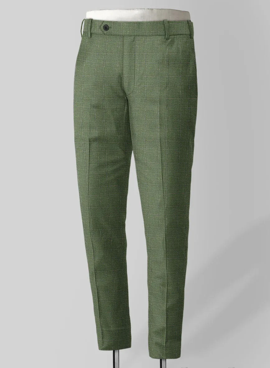 Italian Murano Gumil Green Wool Linen Silk Suit