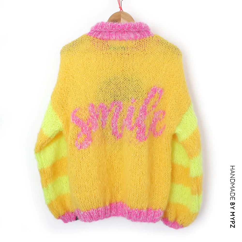 Knitting Kit – MYPZ Light Mohair Pullover Smiley Yellow No8 (ENG-NL)