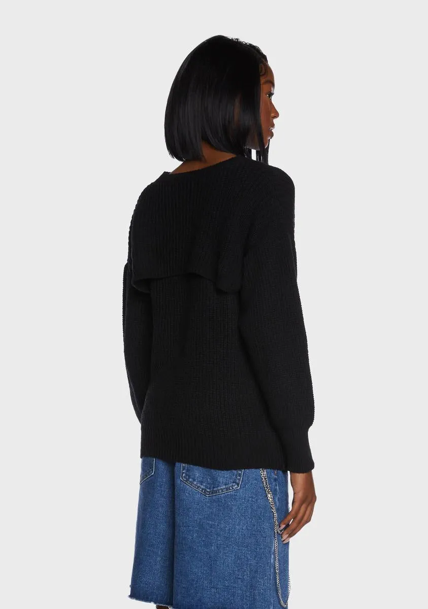 Let It Slide Knit Sweater