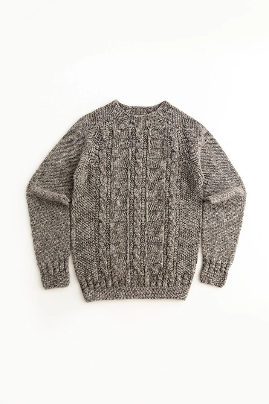 Mens Natural Gansey Jumper -undyed