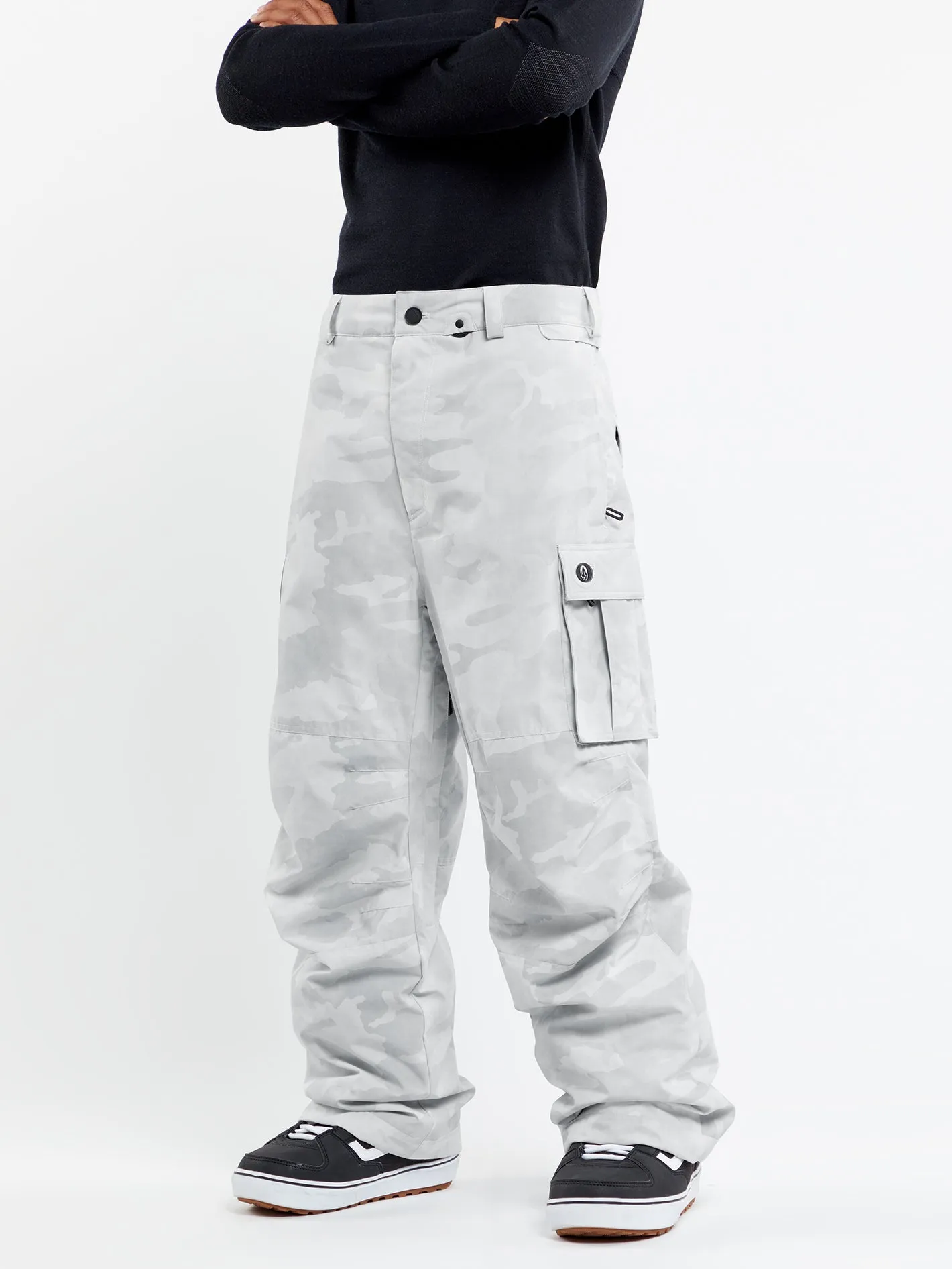 Mens Nwrk Baggy Pants - White Camo