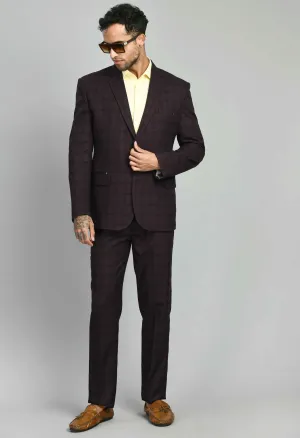 Men's Wine Smart Fit Suit