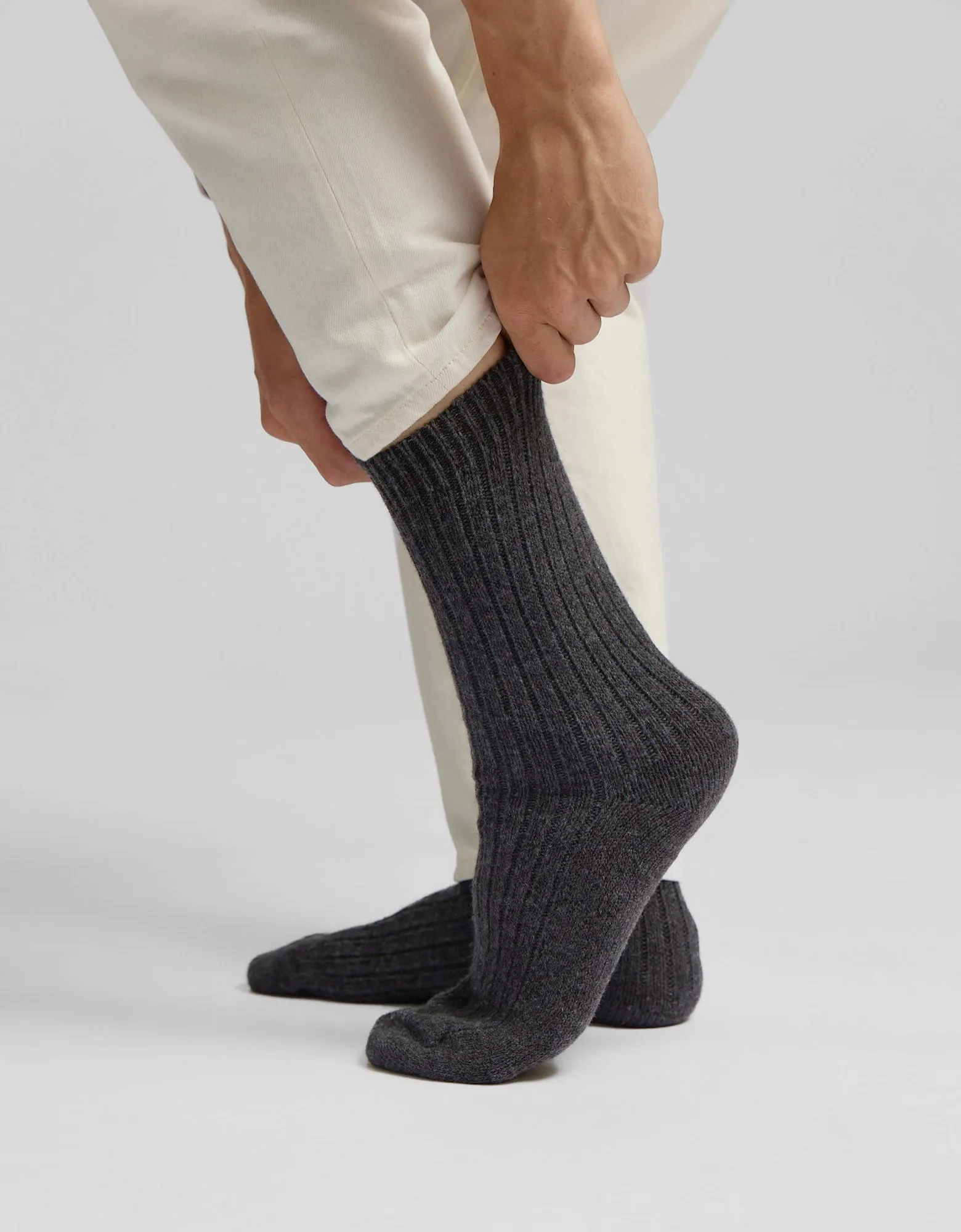 Merino Wool Blend Sock - Dusty Olive