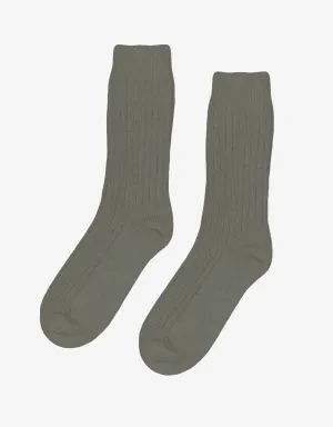 Merino Wool Blend Sock - Dusty Olive