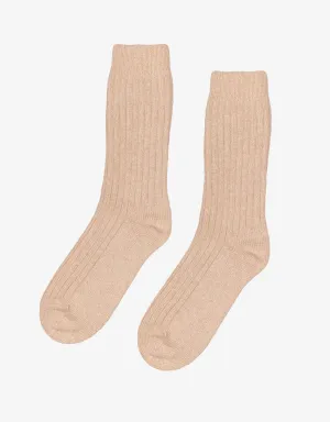 Merino Wool Blend Sock - Honey Beige