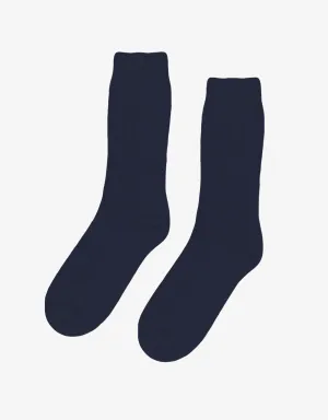 Merino Wool Blend Sock - Navy Blue