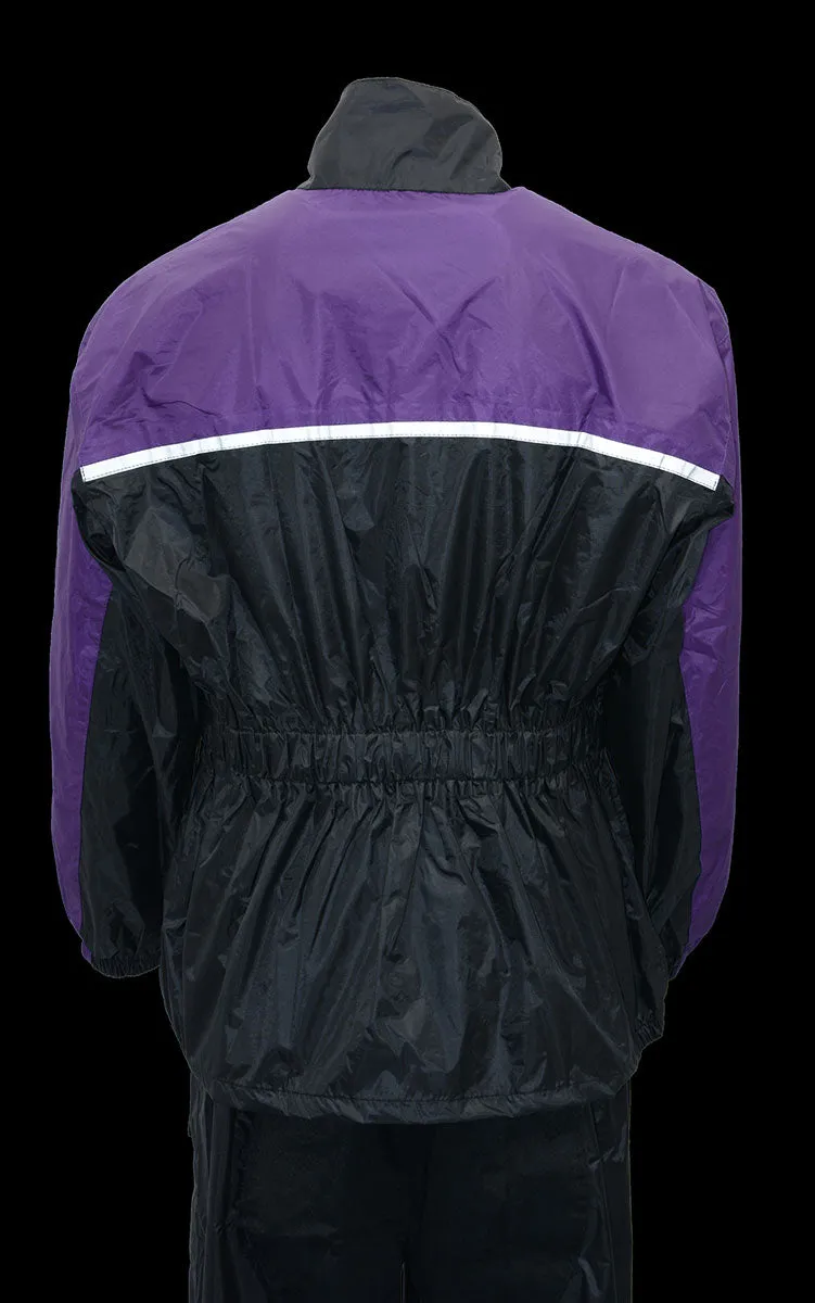 NexGen XS5031 Women's Purple and Black Water Proof Rain Suit with