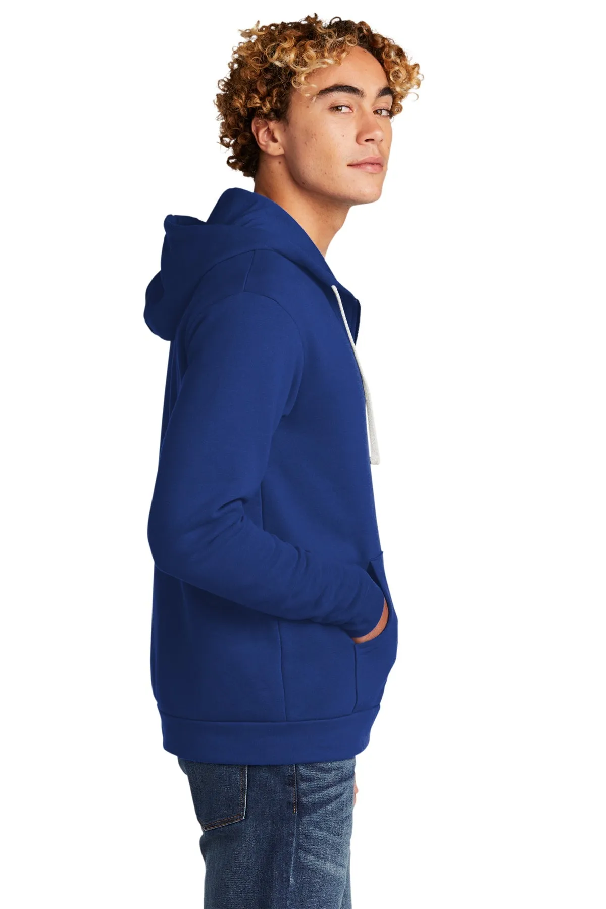 Next Level Unisex Beach Fleece Custom Zip Hoodies, Royal