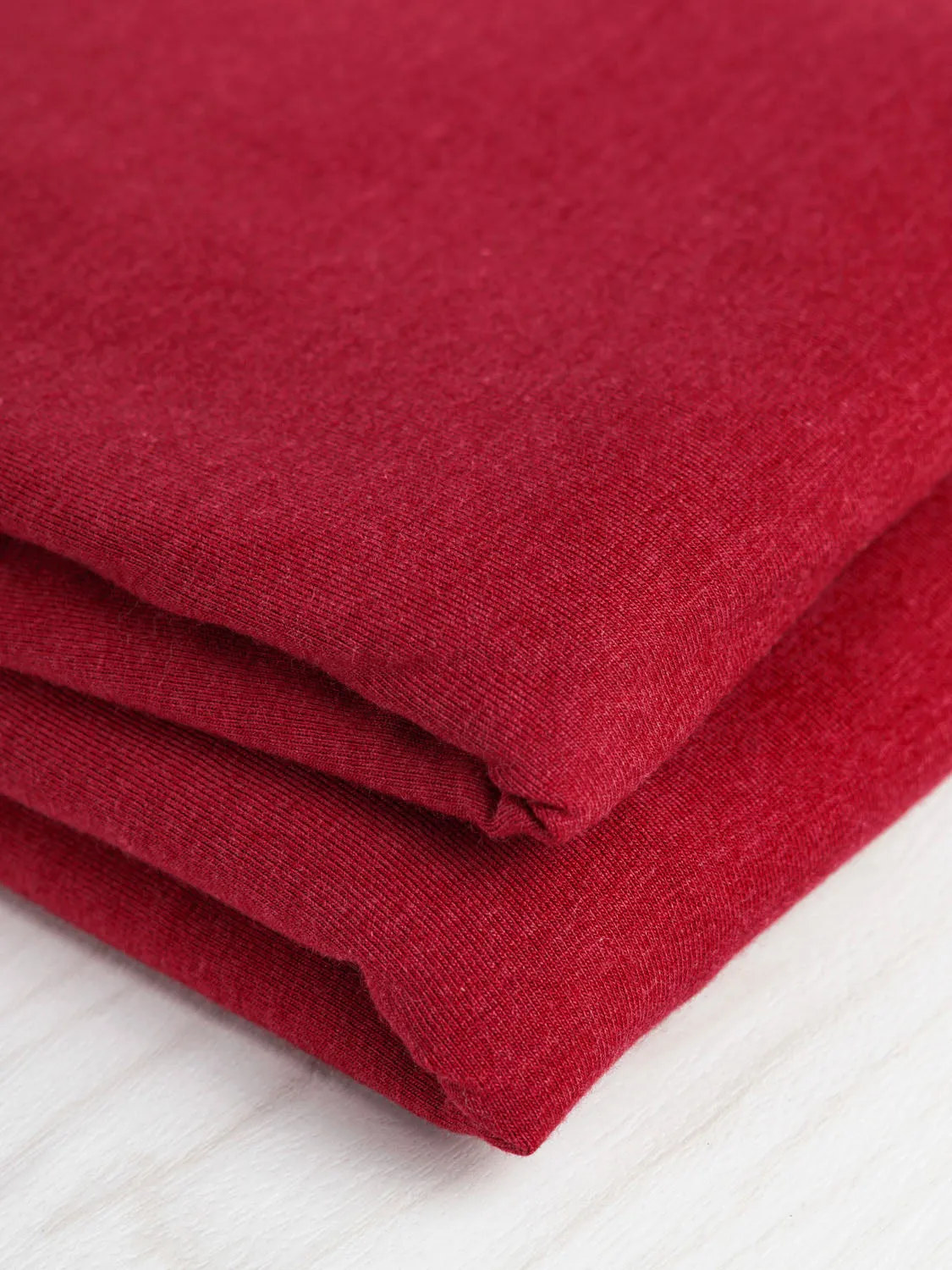 Organic Cotton   Tencel Stretch Knit Jersey - Scarlet - Swatch