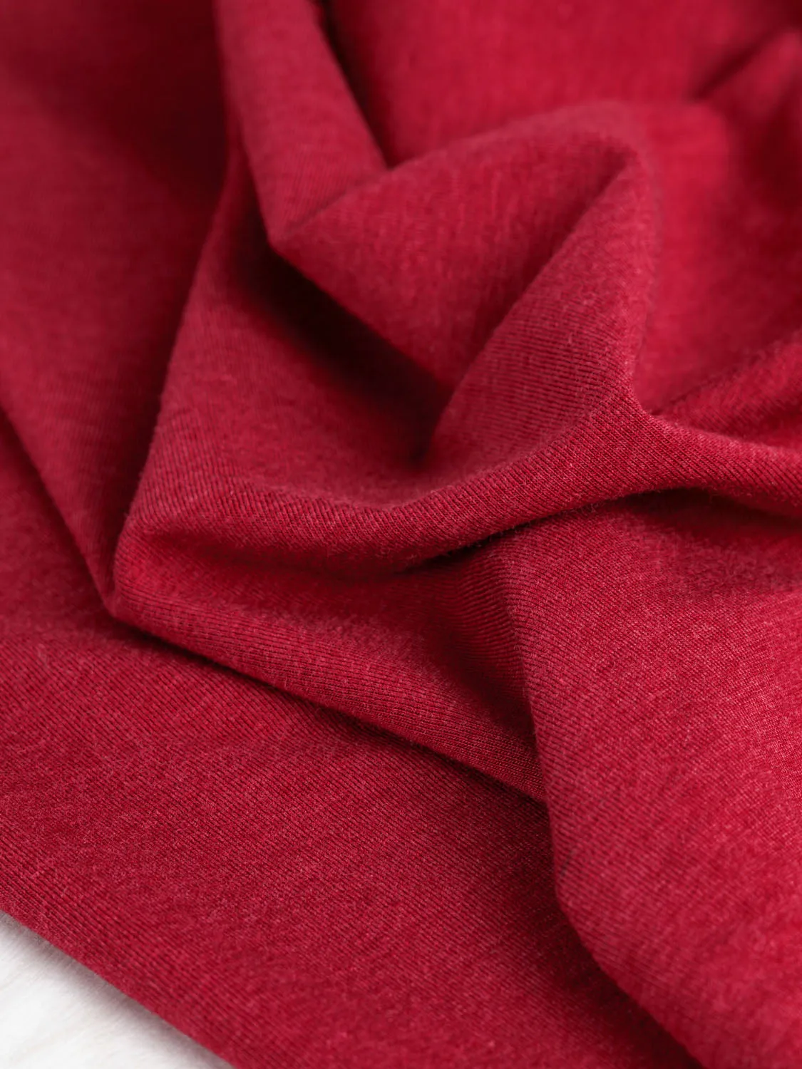 Organic Cotton   Tencel Stretch Knit Jersey - Scarlet - Swatch