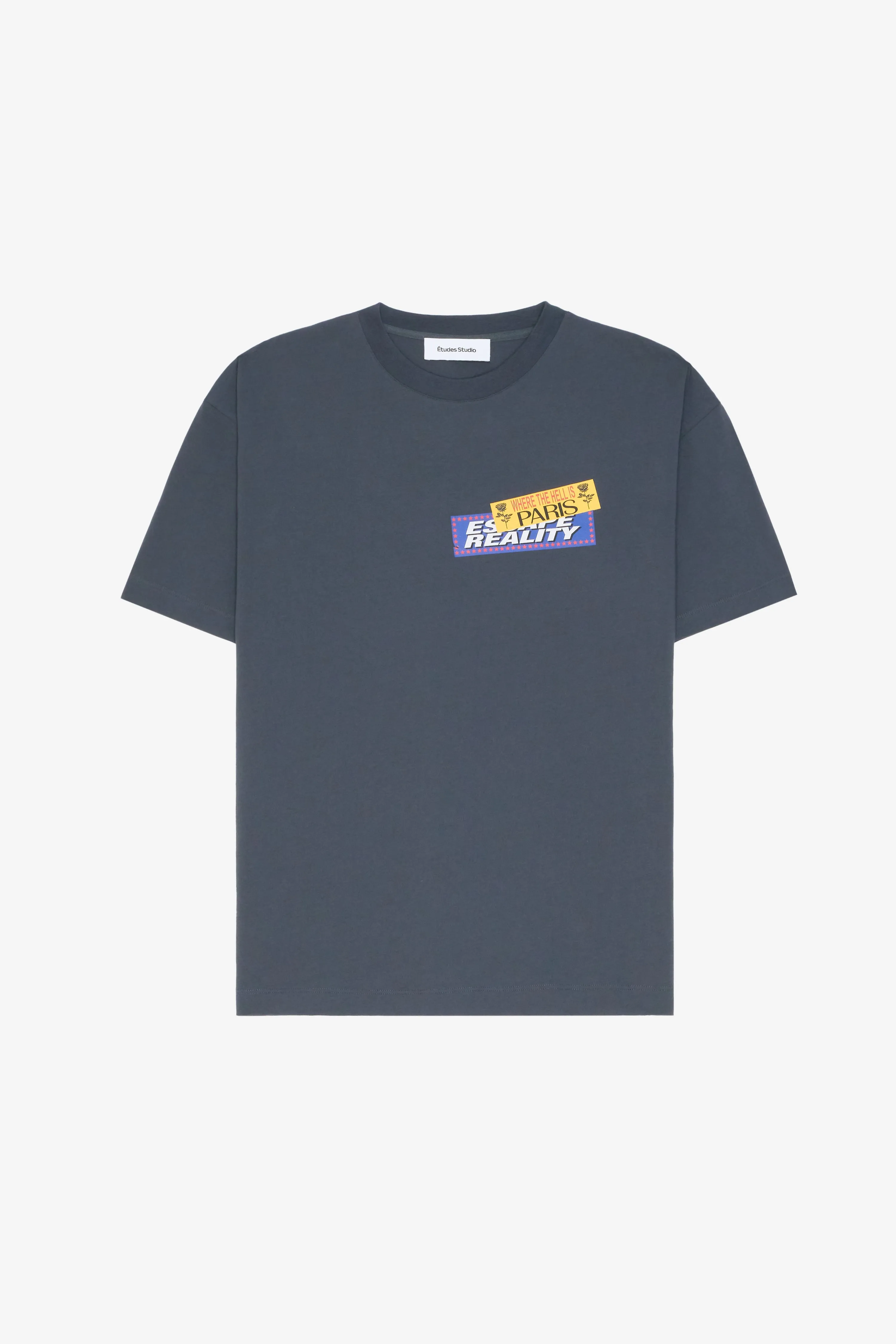 RELAX TEE SHIRT STICKERS DARK GREY