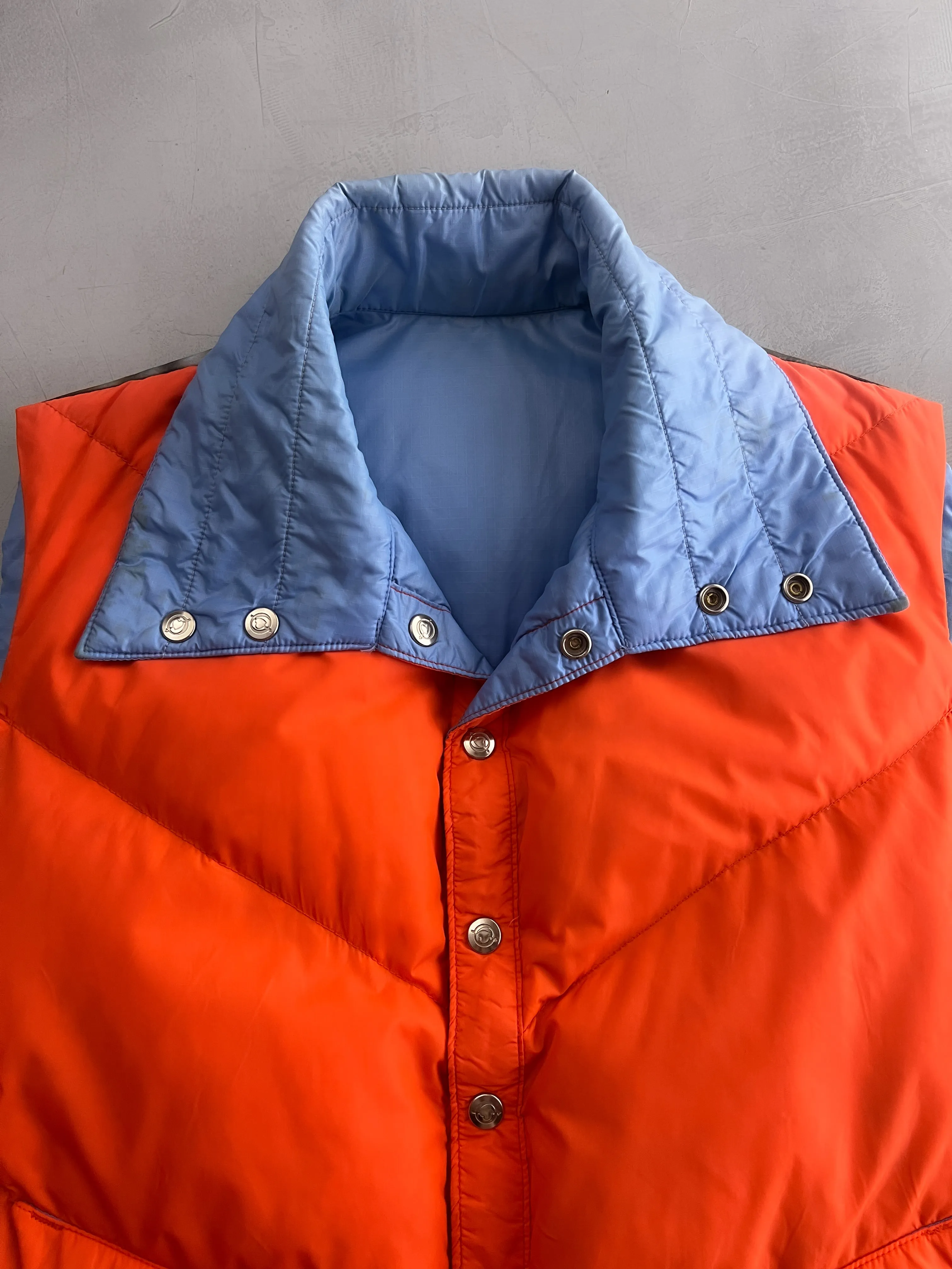 Reversible Quilted Racing Down Vest [L]