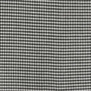 Snow White-Black Gingham Poly-Cotton Twill Woven Fabric