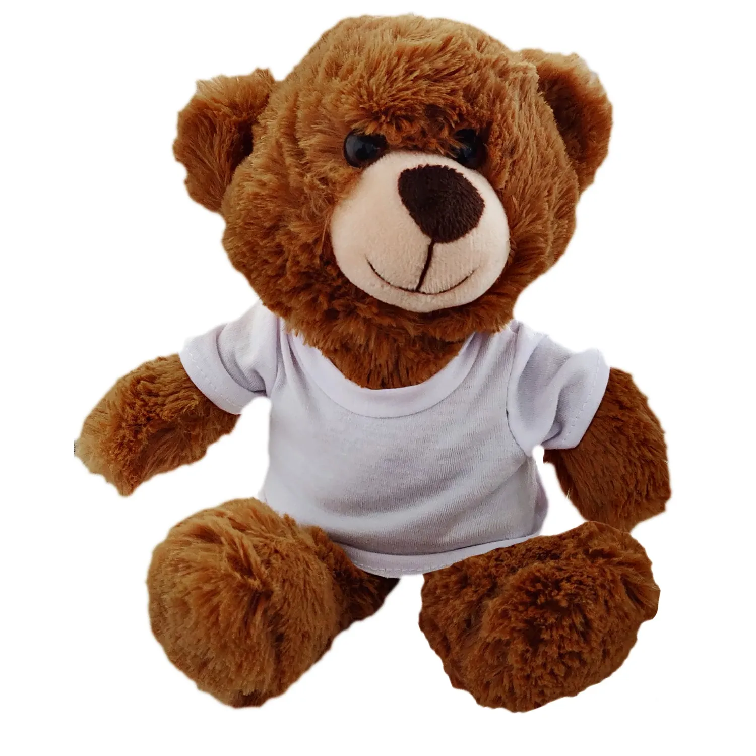 Soft Toys - Dark Brown Teddy Bear with Printable T-Shirt