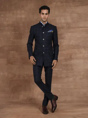 THE PLAID BANDHGALA SUIT