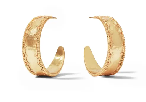 Trieste Gold Hoops Medium