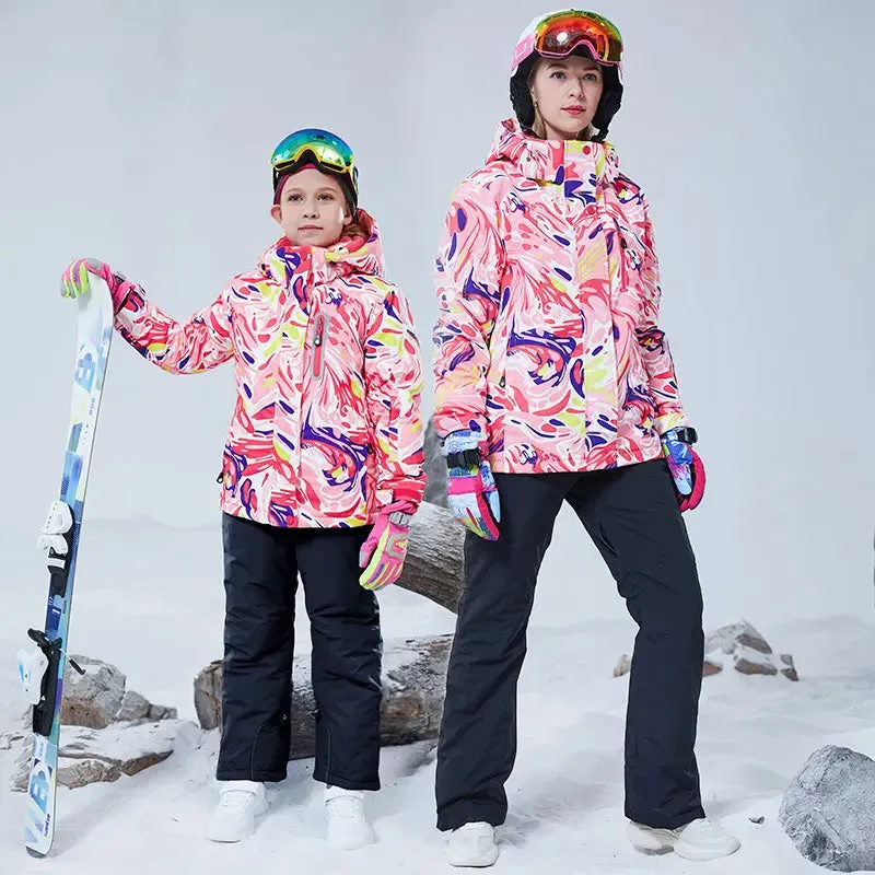 Unisex Hooded Snow Jacket & Pants Set