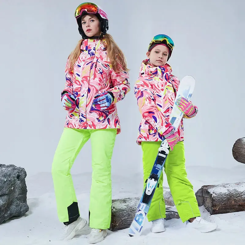 Unisex Hooded Snow Jacket & Pants Set