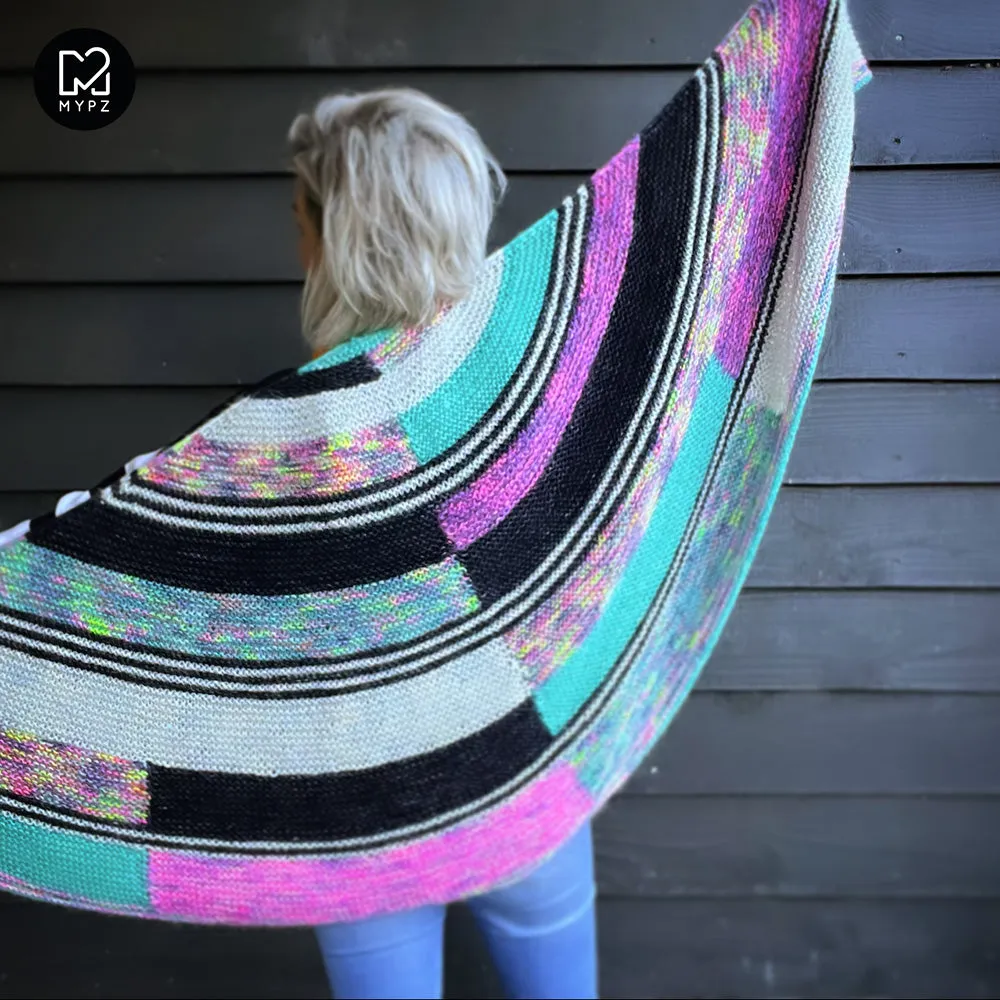 Wings of color shawl