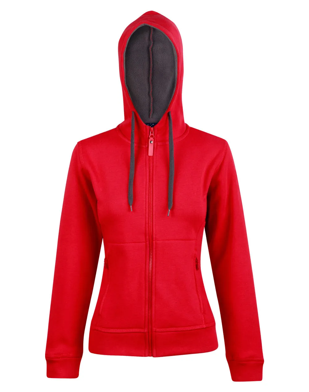 Winning Spirit Women's Full Zip Contrast Bonded Fleece Hoodie (FL18)